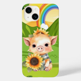Sonnenblumen für niedliche Schweine Case-Mate iPhone 14 Hülle