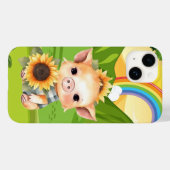 Sonnenblumen für niedliche Schweine Case-Mate iPhone Hülle (Rückseite (Horizontal))