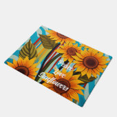 Sonnenblumen Fußmatte (Schrägansicht)
