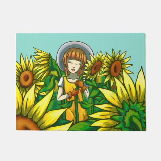 Sonnenblumen Fußmatte (Vorderseite)