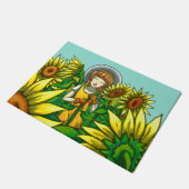 Sonnenblumen Fußmatte (Schrägansicht)