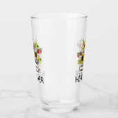 Sonnenblumen Gänseblümchen Blumen Monogramm Name Glas (Links)