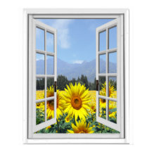 Sonnenblumen Garden Imitate Künstliche Fensteransi