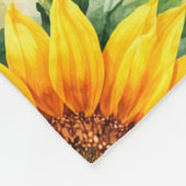 Sonnenblumen-Garten-Blumen Fleecedecke (Ecke)