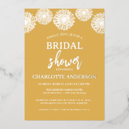 Sonnenblumen Garten Blumenstrauß Brautparty Gold Folieneinladung