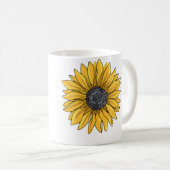 Sonnenblumen-Garten-Design Kaffeetasse (VorderseiteRechts)