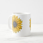 Sonnenblumen-Garten-Design Kaffeetasse (Vorderseite Links)