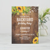 Sonnenblumen Garten Geburtstagsparty Einladung (Stehend Vorderseite)