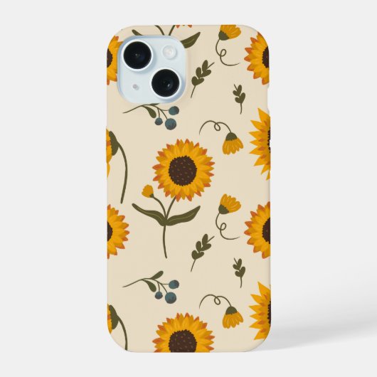 Sonnenblumen-Garten-Handyhülle iPhone 15 Hülle (Rückseite)