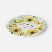 Sonnenblumen-Garten-Papierplatten Pappteller (Schrägansicht)