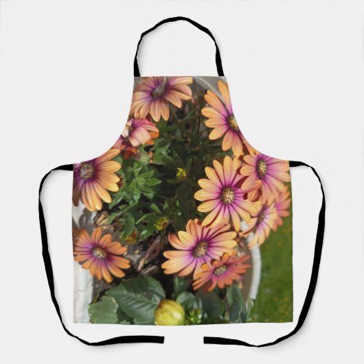 Sonnenblumen-Gartenschürze – Florale Küchenschürze Schürze (Vorderseite)