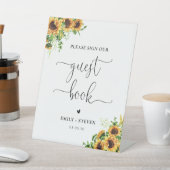 Sonnenblumen-Gästebuch-Schild Sockelschild (In SItu)