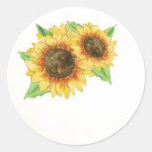Sonnenblumen Gastgeschenk Hochzeit Aufkleber (Vorderseite)