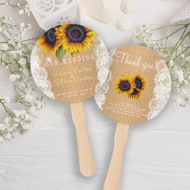 Sonnenblumen Gastgeschenk Hochzeit Fächer