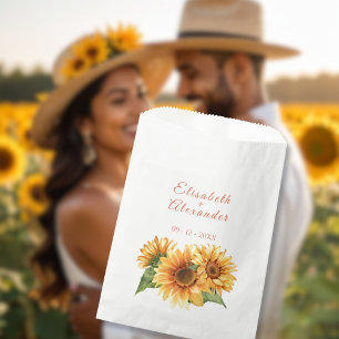 Sonnenblumen-Gastgeschenk Hochzeit Geschenktütchen