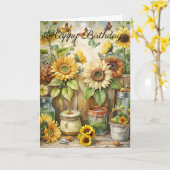 Sonnenblumen Geburtskarte Karte (Gelbe Blume)