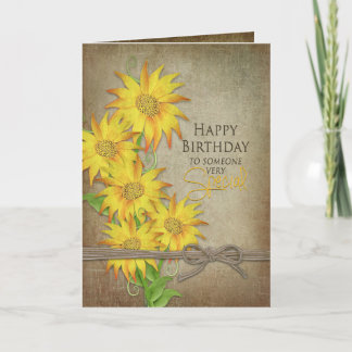 Sonnenblumen - Geburtstag - Jemand Besonderes Karte