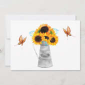 Sonnenblumen Geburtstagsfeier Foto 2. Geburtstag Einladung (Rückseite)