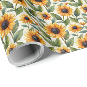 Sonnenblumen-Geburtstagsgeschenk-Verpackungspapier Geschenkpapier