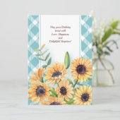 Sonnenblumen Geburtstagskarte (Stehend Vorderseite)
