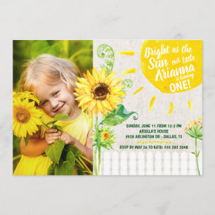 Sonnenblumen Geburtstagsparty Einladung