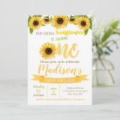 Sonnenblumen Geburtstagsparty Einladungen (Stehend Vorderseite)