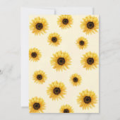 Sonnenblumen Geburtstagsparty Einladungen (Rückseite)