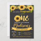 Sonnenblumen Geburtstagsparty Einladungen (Vorderseite)