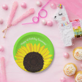 Sonnenblumen Geburtstagsparty Pappteller (Party)