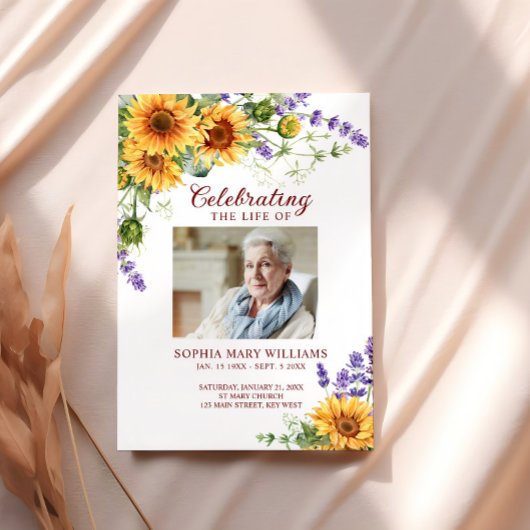 Sonnenblumen Gedenkfeier Programm