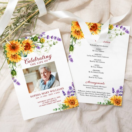 Sonnenblumen Gedenkfeier Programm