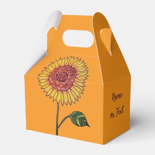 Sonnenblumen Gefallen Box Geschenkschachtel (Vorderseite)