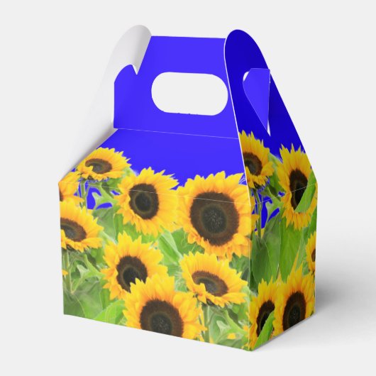 Sonnenblumen Gefallen oder Geschenkboxen Geschenkschachtel (Rückseite)
