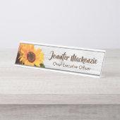 Sonnenblumen Gefallen Schild Namensschild (Vorderseite )