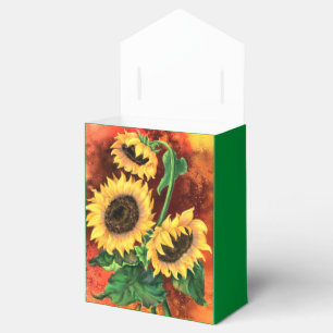 Sonnenblumen Gefälligkeitsboxen Geschenkschachtel