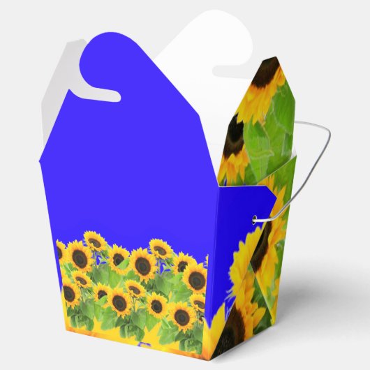 Sonnenblumen Gefälligkeitsboxen Geschenkschachtel (Geöffnet)