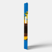 Sonnenblumen gegen blauen Zaun Case-Mate iPhone Hülle (Rückseite / Rechts)