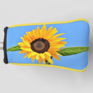 Sonnenblumen gegen Sonne auf blauem Himmel - Somme Golf Headcover