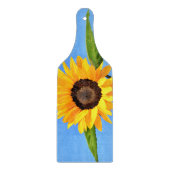 Sonnenblumen gegen Sonne auf blauem Himmel - Somme Schneidebrett (Vorderseite)