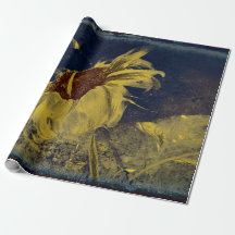 Sonnenblumen Gelb Blaue Zeichnung Vintag antike Ku