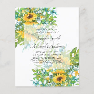 Sonnenblumen Gelb Blauer Blütenblättriger Hochzeit