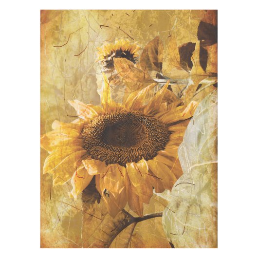 Sonnenblumen Gelb schönes Blumendesign Tischdecke (Vorderseite)