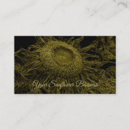 Sonnenblumen Gelb Schwarze Blumen Visitenkarte
