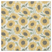 Sonnenblumen // Gelbe Blume Salbei Blätter Stoff (Muster)