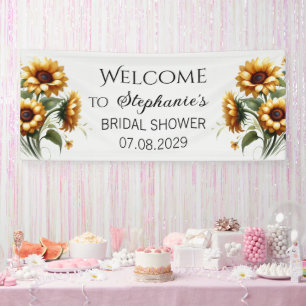 Sonnenblumen Gelbe Blumen Rustikales Brautparty Banner