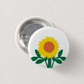 Sonnenblumen Gelbe Blüten Button (Vorne & Hinten)