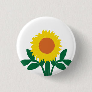 Sonnenblumen Gelbe Blüten Button