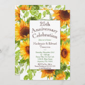 Sonnenblumen Gelbe Blütenblume Einladung zum Jubil (Vorne/Hinten)