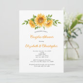 Sonnenblumen Gelbe Blütenblume Hochzeitsdusche Einladung (Stehend Vorderseite)