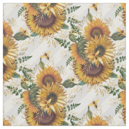 Sonnenblumen Gelbe Bouquet Streifen Wasserfarbe Stoff